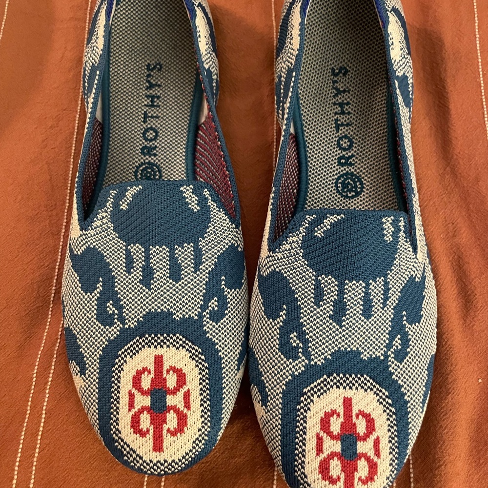Moroccan teal loafer rothys